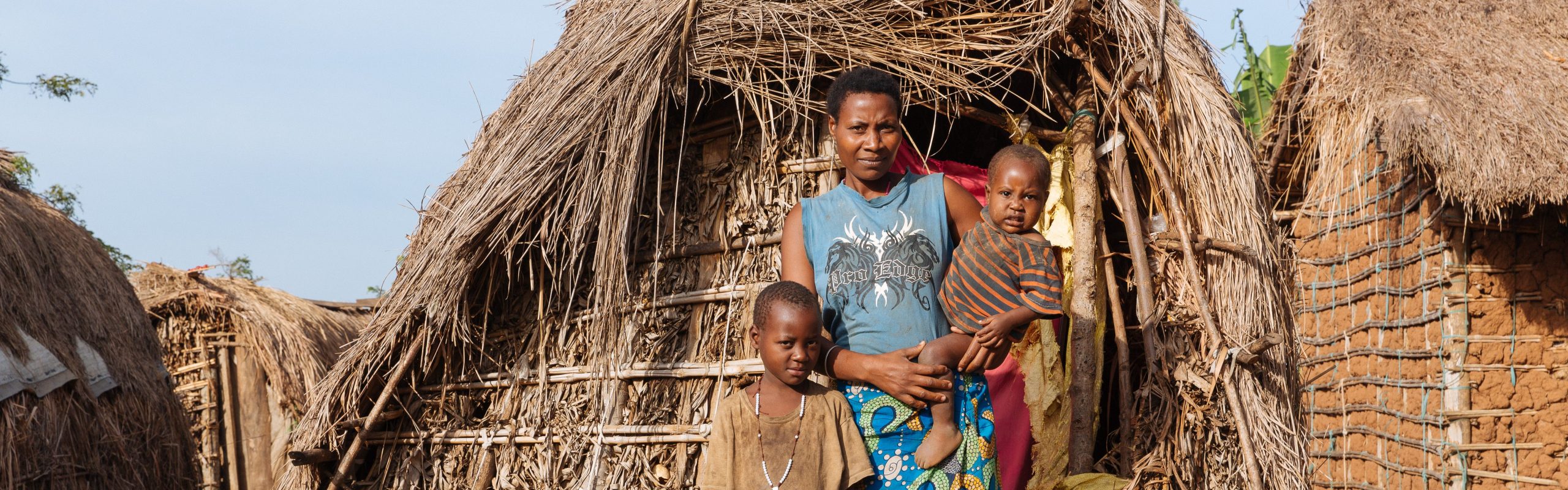 Patience’s husband was killed during a forced eviction from their home and land. She now lives at an internal displacement camp with her six children.